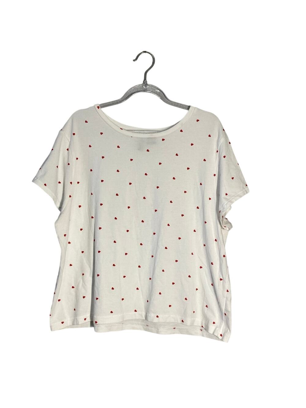 Cynthia Rowley Women's Heart T-shirt Cropped XL Casual Boho Girly